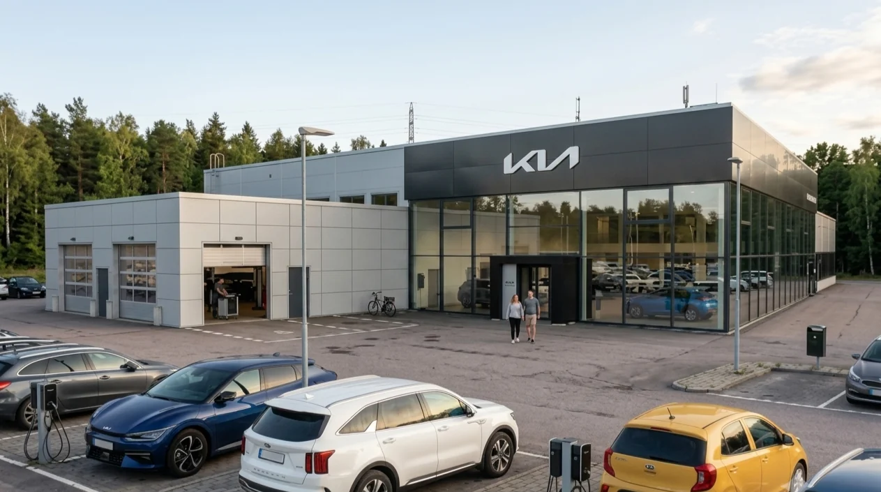 Konceptvisualisering för Kia-anläggning